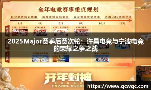 2025Major赛季后赛次轮：许昌电竞与宁波电竞的荣耀之争之战
