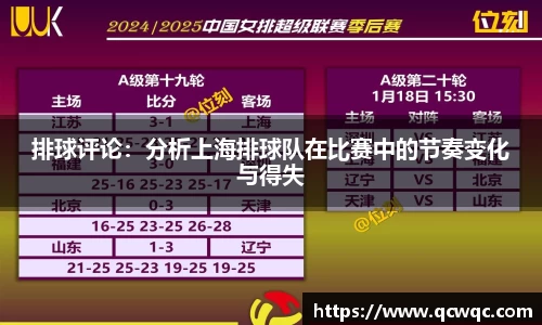 排球评论：分析上海排球队在比赛中的节奏变化与得失